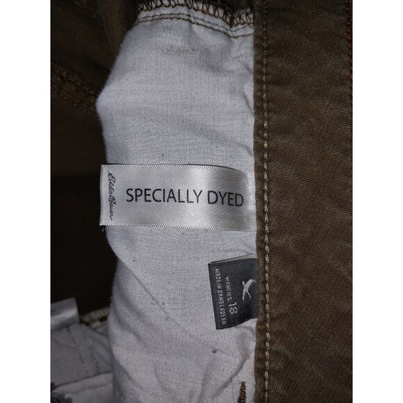 Eddie Bauer Tan Boyfriend Slim Corduroy Pants Size 18 - Picture 4 of 5